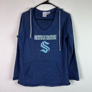 Seattle Kraken Hockey Hoodie Women's Medium Drawstring Pullover Sweatshirt Sport